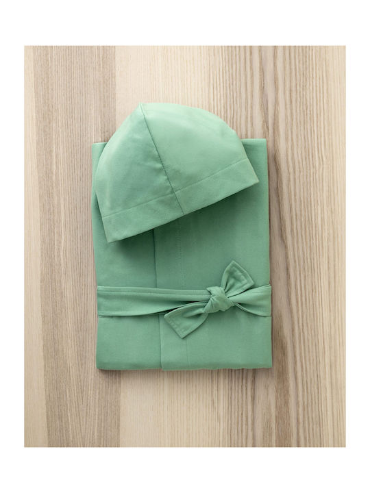 Nima Kids Bathrobe Green Hooded