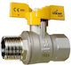 Valve 3/4'' Male-Female Butterfly Heavy Duty Brass Gas Natural Gas Oscar