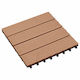 vidaXL Wood Garden Flooring Material 30x30cm 11 Pieces