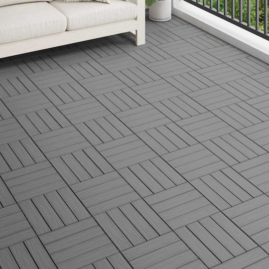 vidaXL Tile for Garden Flooring from WPC 3x3cm 11 Pieces