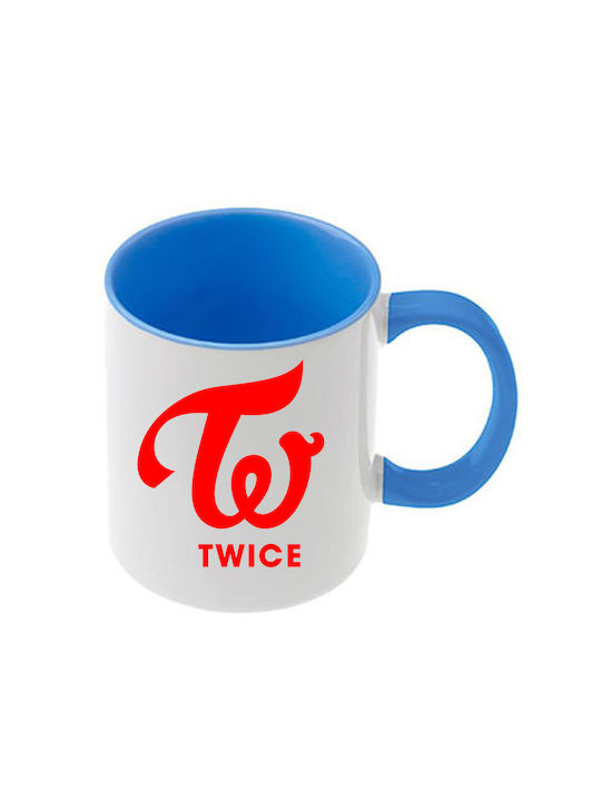 Κούπα Kpop Twice Γαλάζια Λαβή Εσωτερικό