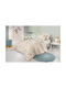 Guy Laroche Single Sheet Set with Elastic Band Cotton Jungle Natural 100x200cm 3pcs