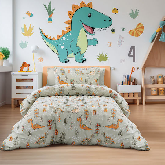 Beauty Home Kinderbettlaken Set Baumwolle Art Oliv 170x265cm 6326SEMO