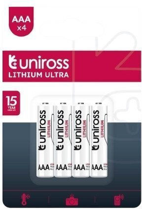 Uniross Lithium AAA Ultra Batterien 4er Pack Neu