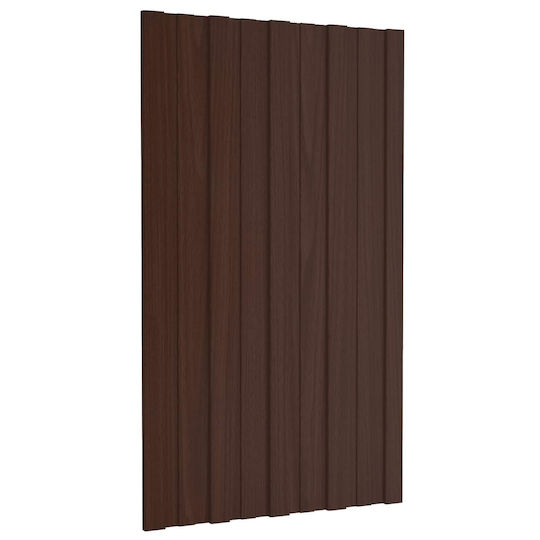 vidaXL Material De Construcție Pentru Garduri De Grădină Din Oțel 80x45x45cm 12 Bucăți Maro