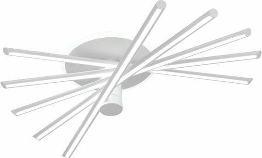 Spot Light Πλαφονιέρα Οροφής Λευκή με Ενσωματωμένο LED