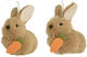 Hängendes Osterdekoration Kaninchen Polyester Braune Karotte 6x5x7cm