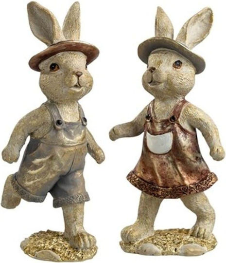 Zen Collection Osterhase Polyester 18,5x8x7cm Set 2Stücke