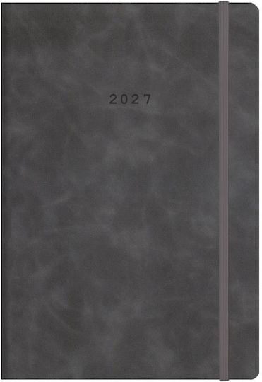 Next Flexi Daily Agenda 2027 Grey 14x21cm