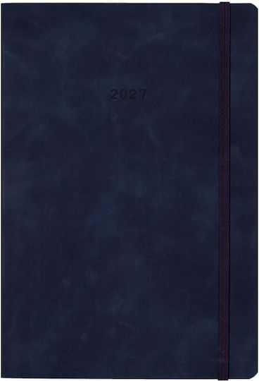 Next Flexi Daily Agenda 2027 Blue 14x21cm