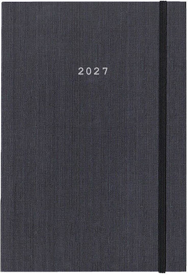 536739 Next Ημερολογιο 2027 Fabric Ημερησιο Δετο Γκρι Λαστιχο 14x21εκ Δυνατοτητα Εκτυπωσης