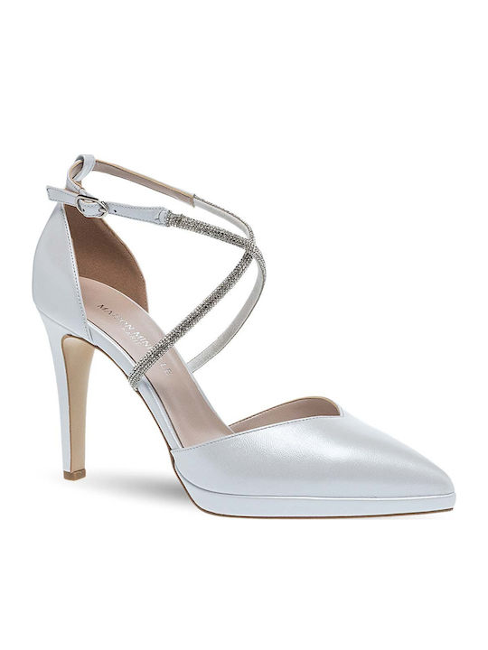 Maison Minrelle Leder Spitz Zehenstil Pumps mit...
