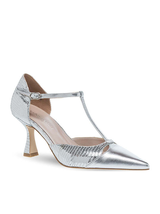 Maison Minrelle Leder Spitze Zehe Pumps mit Rie...