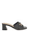 Mules with Low Heel in Black Colour