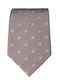 Manetti Men's Silk Tie with Printed Designs in Beige Color