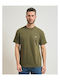 Left Chest T-shirt Mossy Olive
