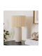 Kenan Ceramic Table Lamp for E27 Fitting with Beige Shade and Base