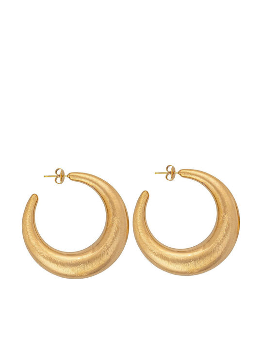 Excite-Fashion Earrings Hoops Gold Plated Steel
