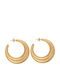 Excite-Fashion Earrings Hoops Gold Plated Steel