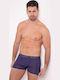 Herren Boxershorts Blau mit Mustern