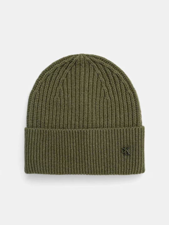 Шапка Unisex Плетена в Каки цвят