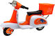 Orange Off Road Motocross Scooter Model 1:18 Metal Replica Suspension Rear Carrying Box