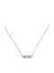 Excite-Fashion Necklace Eye Made of Silver with Turquoise Zircon