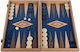 Manopoulos Handgefertigtes Backgammon Holz 48x48cm