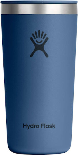 Hydro Flask Ποτήρι Θερμός Ανοξείδωτο 355ml Harbor Blue με Καλαμάκι και Λαβή