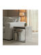 Bedside Table Doublo Wooden Gray 40x35x40cm