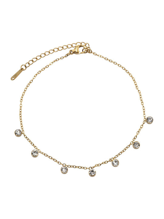 Poco Loco Gold Plated Stainless Steel Anklet from Stainless Steel
