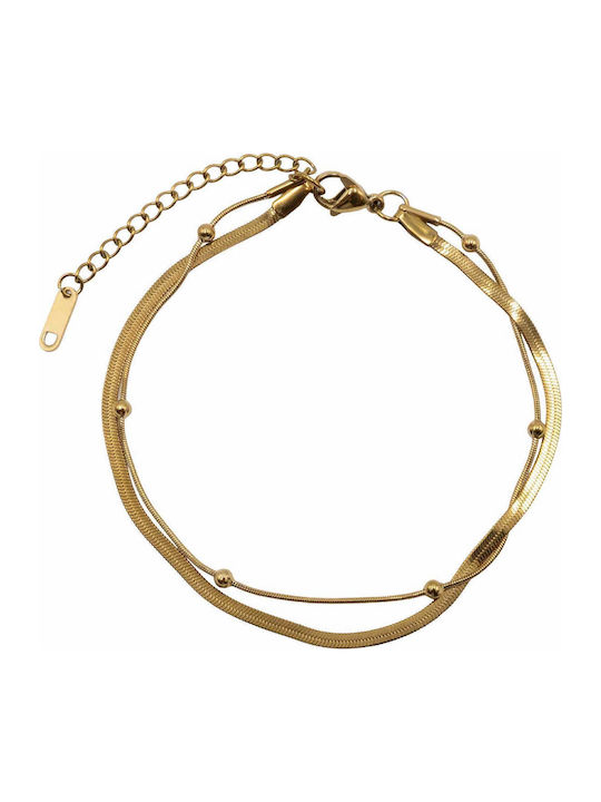 Poco Loco Gold Plated Stainless Steel Anklet Chain