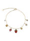 Poco Loco Gold Plated Stainless Steel Anklet from Stainless Steel