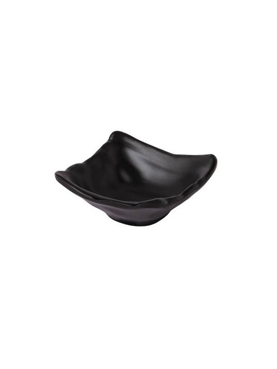 Deep Square Serving Bowl Made of Black Melamine 8.8x8.5cm