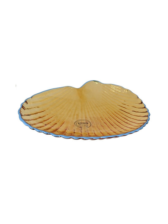 Kaemingk Servierschale Rund Glas Orange mit Durchmesser 20cm