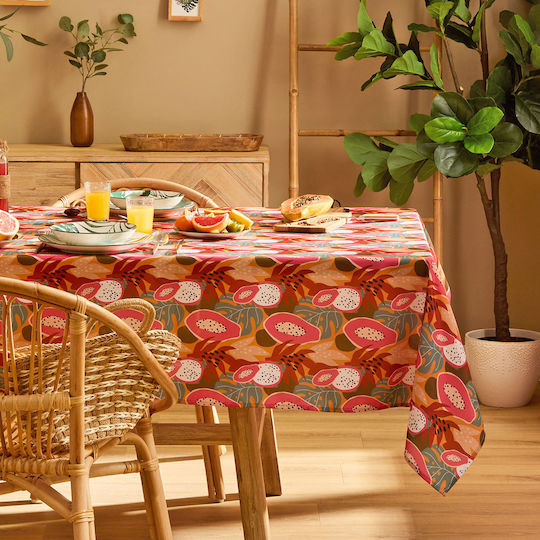 Τραπεζομάντηλο Αλέκιαστο A-s Tropical Multicolor 140x240εκ.