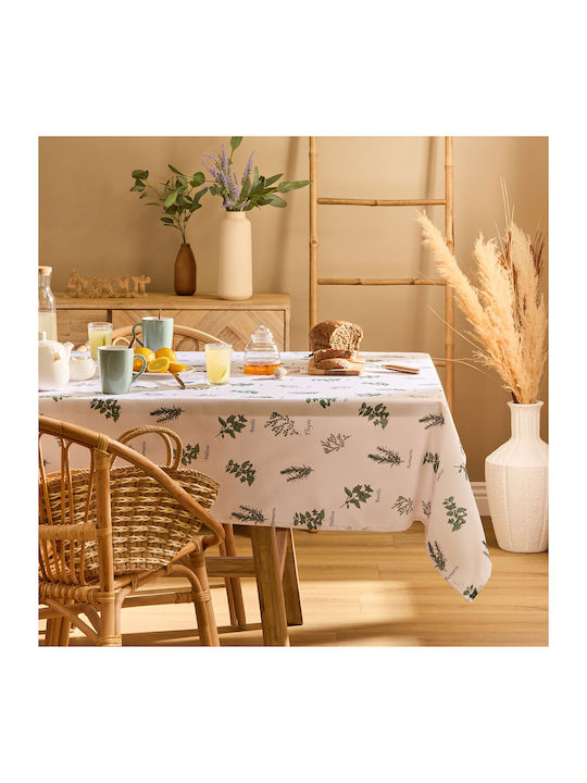 Stain Resistant Tablecloth A-s Garrigue L.green 140x240cm