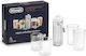 De'longhi Lattecrema Cool Milk System Set Dlsc032 White Coffee Makers Rivelia Includes Milk Jug & Glasses