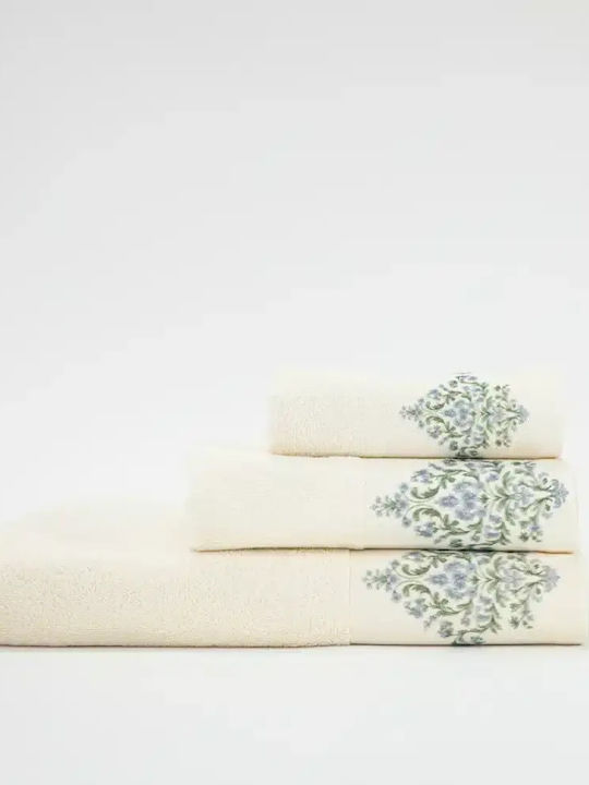 Borea Комплект Хавлиени Кърпи 2 Бр Damask Екрю