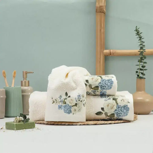 Borea Bath Towels Set 2 pcs Hortensia Cream