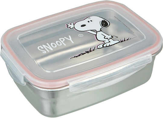 Peanuts Snoopy and Woodstock Stainless Steel Kids' Food Container Multicolour 17 x 12.5cm