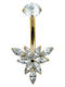 Poco Loco Piercing Barbell Belly Button From Gold Plated Titanium