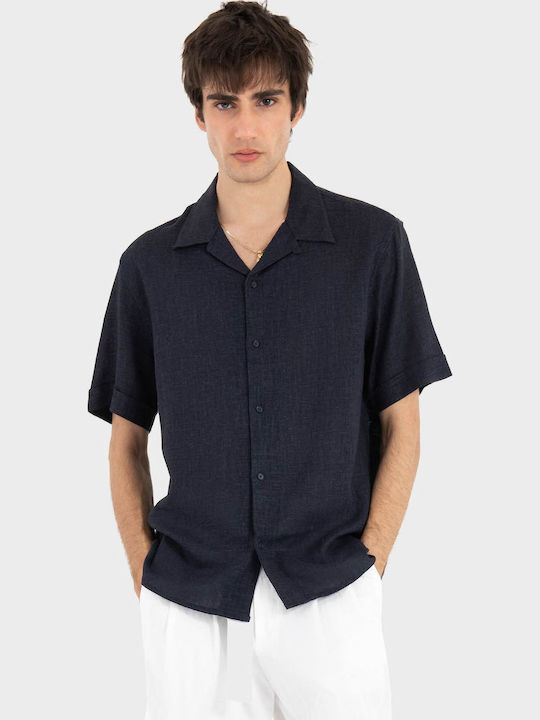 Shirt Short Sleeve Shirt In Regular Fit Blue
