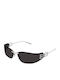 Balenciaga Unisex Sonnenbrillen mit Silbernem Rahmen mit Spiegelgläsern