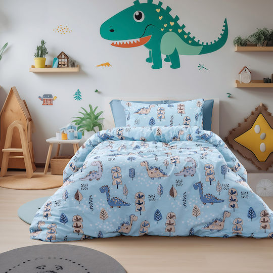 Beauty Home Set Pătură Copii Single cu Față de Pernă Bleu 6325PPMO 160x230cm