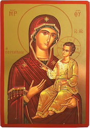 Fecioara Maria Hristos Odighitria Portaitissa Iviron Icoană Plată Categoria Hârtie Tal Nr 1 Dimensiune 14,0cm X 20,0cm Icoană Lemn Mdf S&k Byzantine Icons