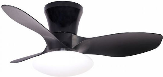 Spot Light Тавани Вентилатор 80см с Магазин за онлайн търговия с Мегапикселови Обективи Черен
