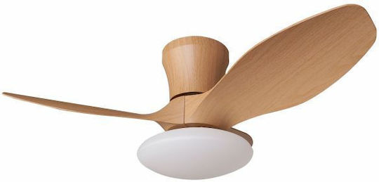 Spot Light Ceiling Fan 80cm with Brown Light Fixture