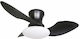 Spot Light Ceiling Fan 80cm With Light Black