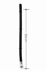Shower Hose Black 50cm Flexible Shower Pipe Standard Connection 1/2"